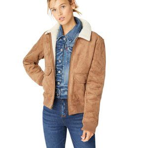 Levi's Faux Leather Sherpa Aviator Bomber